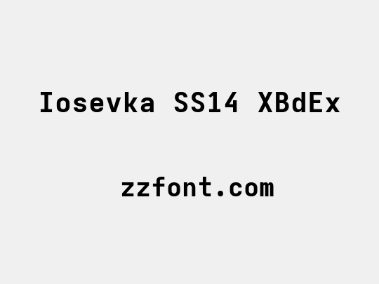 Iosevka SS14 XBdEx
