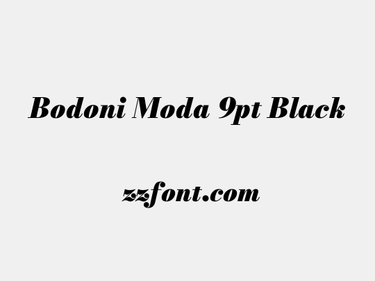 Bodoni Moda 9pt Black