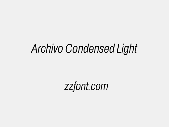 Archivo Condensed Light