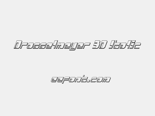 Drosselmeyer 3D Italic