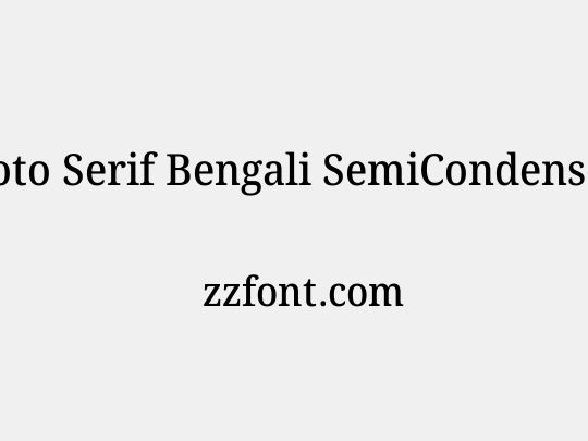Noto Serif Bengali SemiCondensed Medium