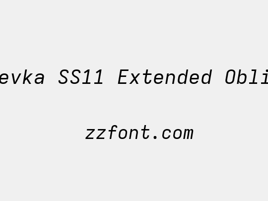 Iosevka SS11 Extended Oblique