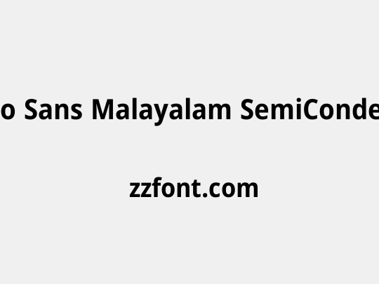 Noto Sans Malayalam SemiCondensed