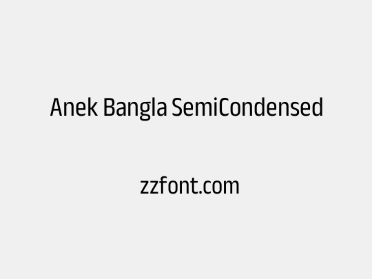 Anek Bangla SemiCondensed