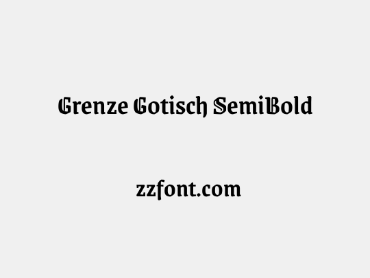 Grenze Gotisch SemiBold