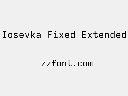 Iosevka Fixed Extended