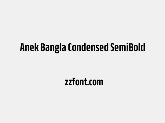 Anek Bangla Condensed SemiBold