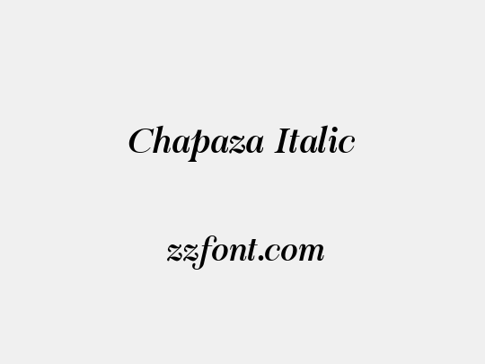 Chapaza Italic