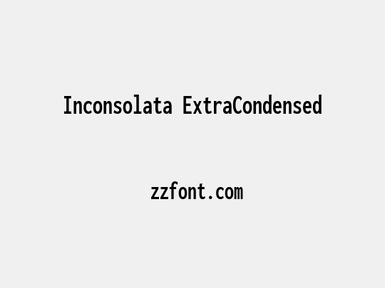 Inconsolata ExtraCondensed