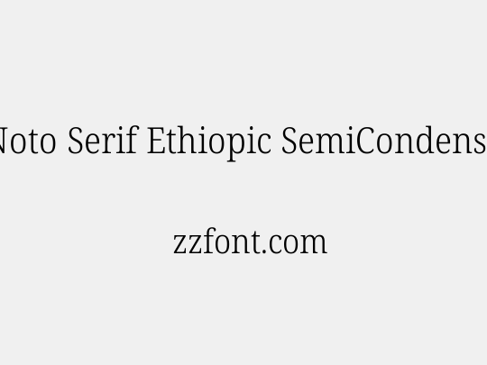 Noto Serif Ethiopic SemiCondensed Light