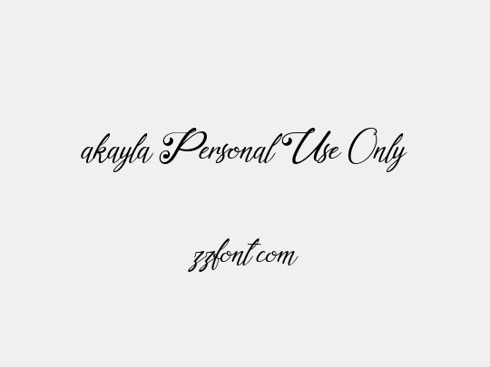 akayla Personal Use Only