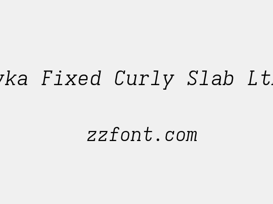Iosevka Fixed Curly Slab LtExObl