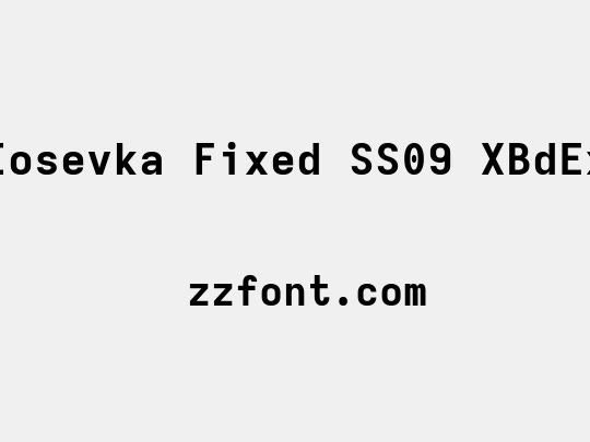 Iosevka Fixed SS09 XBdEx