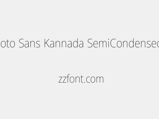 Noto Sans Kannada SemiCondensed Thin