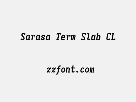 Sarasa Term Slab CL