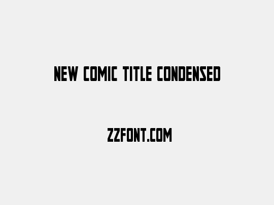 New Comic Title Condensed