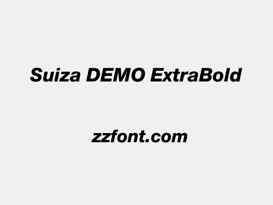 Suiza DEMO ExtraBold