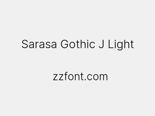 Sarasa Gothic J Light
