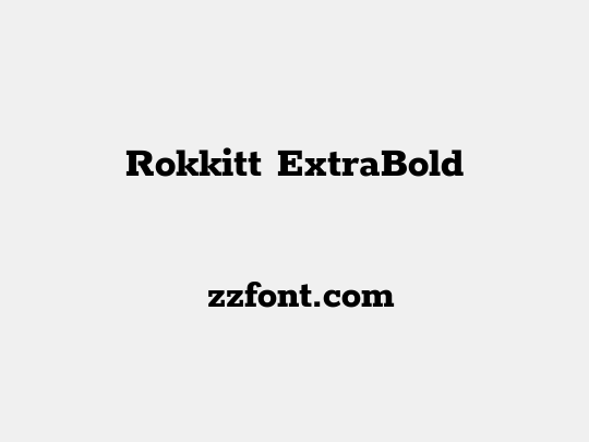 Rokkitt ExtraBold