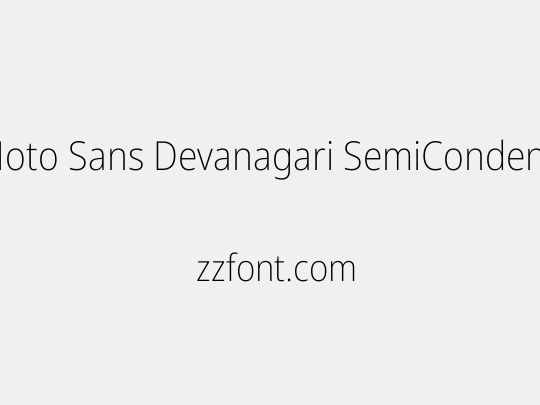Noto Sans Devanagari SemiCondensed ExtraLight