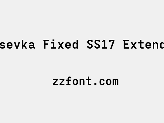 Iosevka Fixed SS17 Extended