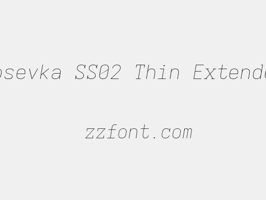 Iosevka SS02 Thin Extended