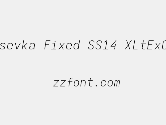 Iosevka Fixed SS14 XLtExObl