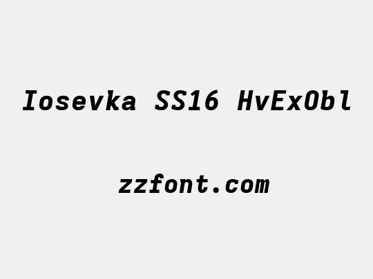 Iosevka SS16 HvExObl