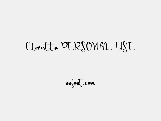 Claristta-PERSONAL USE