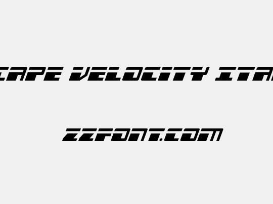 Escape Velocity Italic