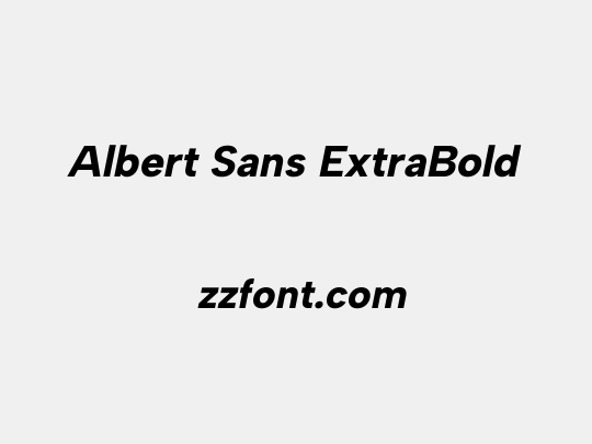 Albert Sans ExtraBold