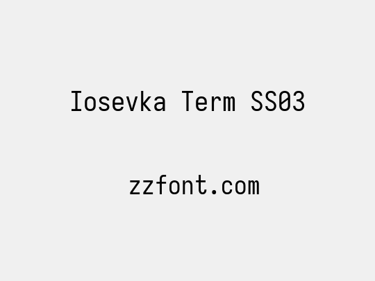 Iosevka Term SS03