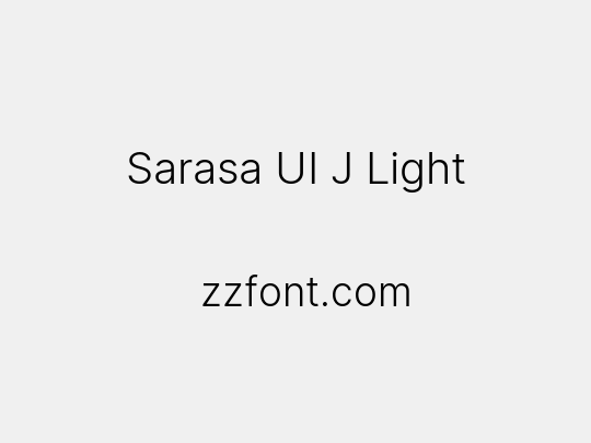 Sarasa UI J Light