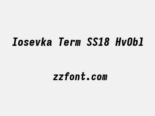 Iosevka Term SS18 HvObl