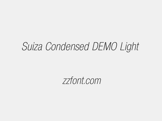Suiza Condensed DEMO Light