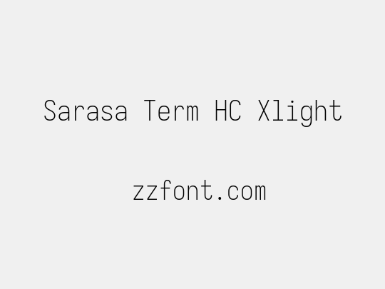 Sarasa Term HC Xlight