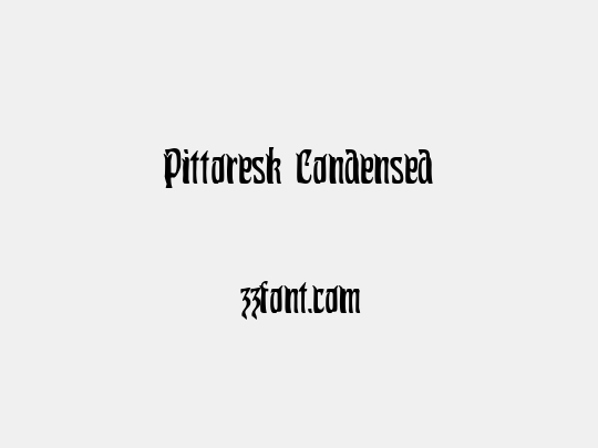 Pittoresk Condensed