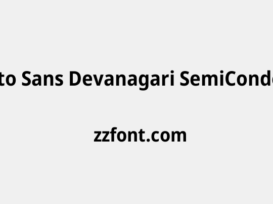 Noto Sans Devanagari SemiCondensed