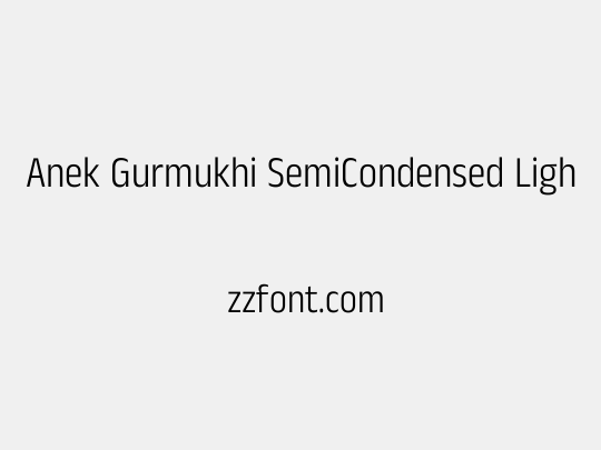 Anek Gurmukhi SemiCondensed Light