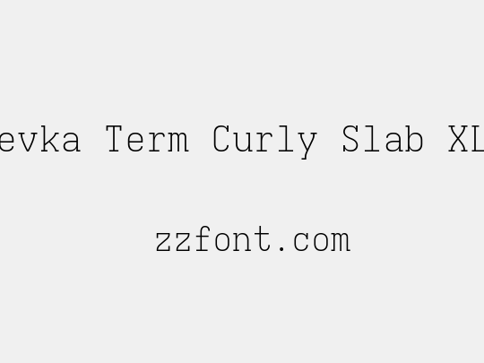 Iosevka Term Curly Slab XLtEx