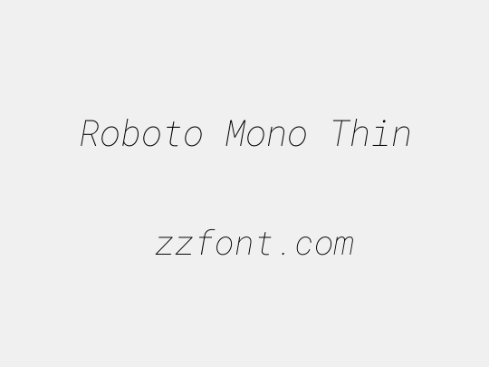 Roboto Mono Thin