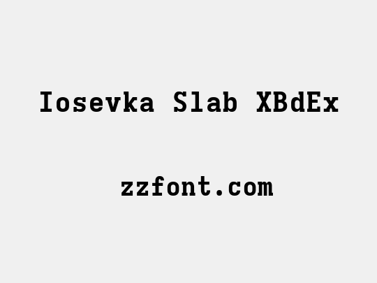 Iosevka Slab XBdEx