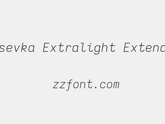 Iosevka Extralight Extended