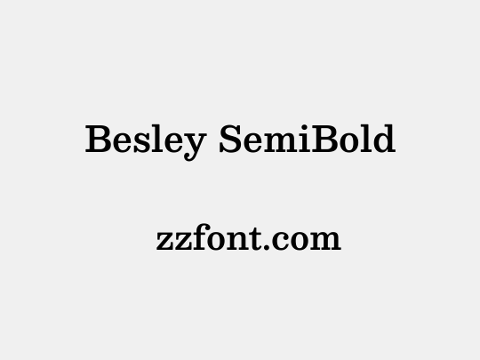 Besley SemiBold