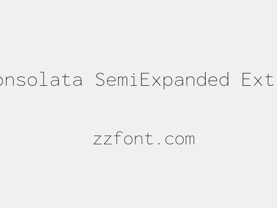 Inconsolata SemiExpanded ExtraLight