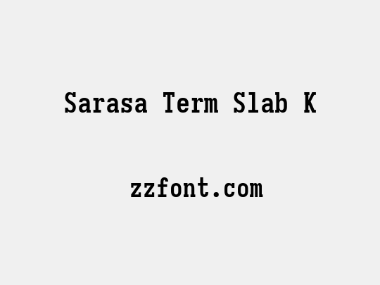 Sarasa Term Slab K