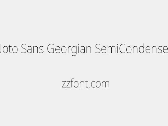 Noto Sans Georgian SemiCondensed Thin