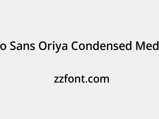 Noto Sans Oriya Condensed Medium