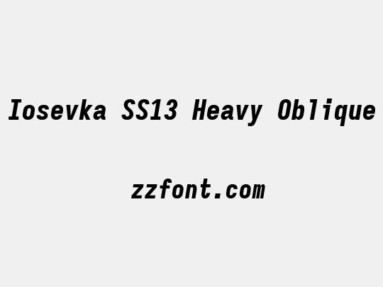Iosevka SS13 Heavy Oblique