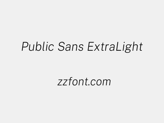Public Sans ExtraLight